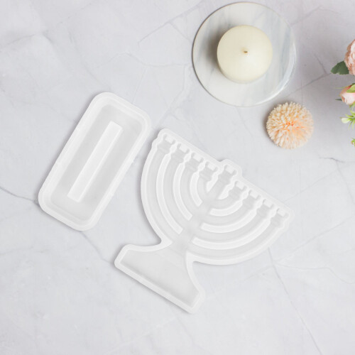 1Set White Silicone Resin Mold Holder for DIY Candle Casting 2