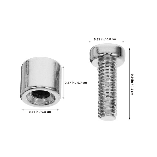 30Sets Durable Wall Mount Standoff Screws for Picture and Sign Frames 1