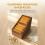 1Set Dollhouse Mini Bread Rack Wooden Frame with Miniature Bread Set 4