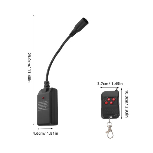 1Set Wireless Fog Machine Remote Control Black Metal Plastic for Party 1