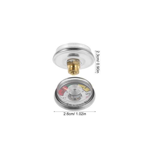 10Pcs Durable Fire Extinguisher Pressure Gauge 37Mm Dial Metal Plastic 1