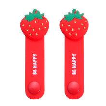 Strawberry Silicone Cable Organizer for Earbuds and Chargers, Tangle‑ Flexible Cord Holder