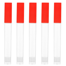 5Pcs Plastic Thermometer Protective Case Red Organizer for Travel Use