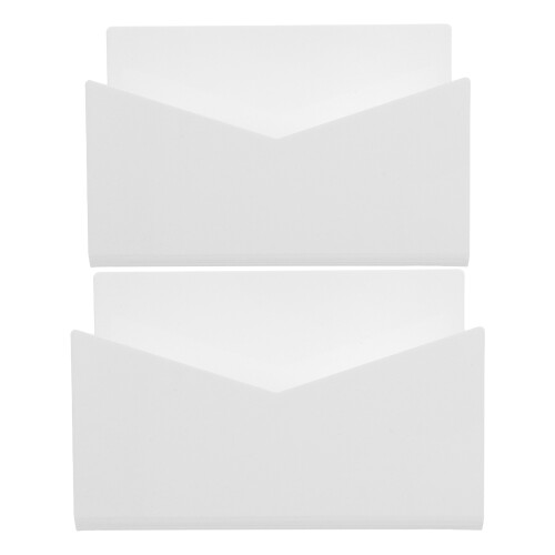 2Stk Weißer Bürobriefhalter Acryl Mail Organizer Ablage