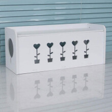Cable Management Box with Floral Design, Multi‑Item Cable Organizer for Home and Office, Flower Language Pattern, 361315cm
