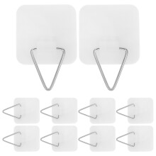 50Pcs White Plastic Adhesive Picture Frame Hanger Hooks for Home Decor