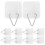 50Pcs White Plastic Adhesive Picture Frame Hanger Hooks for Home Decor 1