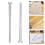 2Pcs Hex Head Heavy Duty Galvanized Wood Screws Silver for Decking Use 6
