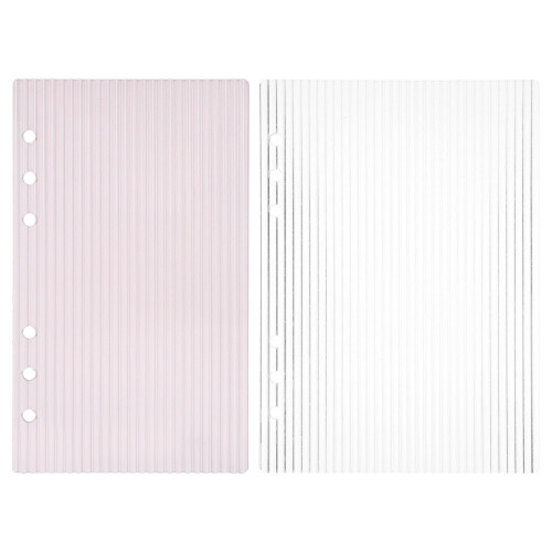 2Pcs Clear Acrylic A5 Planner Covers 6-Ring Binder for Office School