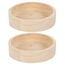 2Pièces Gamelle En Bois Naturel Pour Hamster Petits Animaux Khaki
