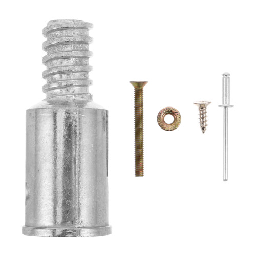 1Set Silver Aluminum Threaded Broom Handle End Adapter for Mop Poles