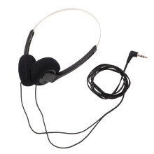 Decorative Black Wired Retro Over-Ear Headphones with Clear Sound