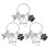 3Pcs Compact Silver Vet Dog Keychains for Backpack and Handbag Charm 1