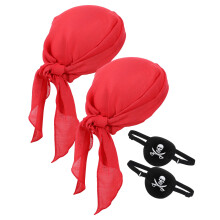 1Set Multi Pirate Costume Bandana Eye Patch Set for Halloween Cosplay