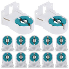 14Pcs ABS Sky-Blue T8 Fluorescent Lamp Holder for Residential Lighting