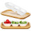 2Pcs Multi-Compartment Ceramic Dipping Dishes with Wooden Serving Tray 1