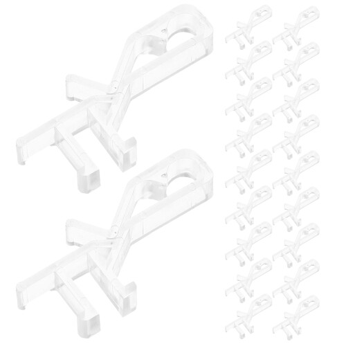 22Pcs Transparent Plastic Valance Clips for Horizontal and Mini Blinds