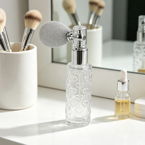 2Pcs Clear Mini Powder Spray Bottles with Precise Airbag Dispensing 2