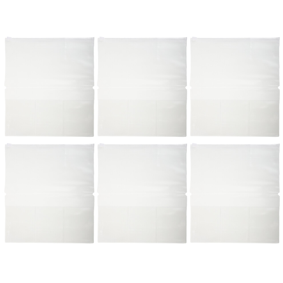 Photos - Notebook 6Pcs Transparent Frosted PVC Zipper Organizer  Insert Pouches