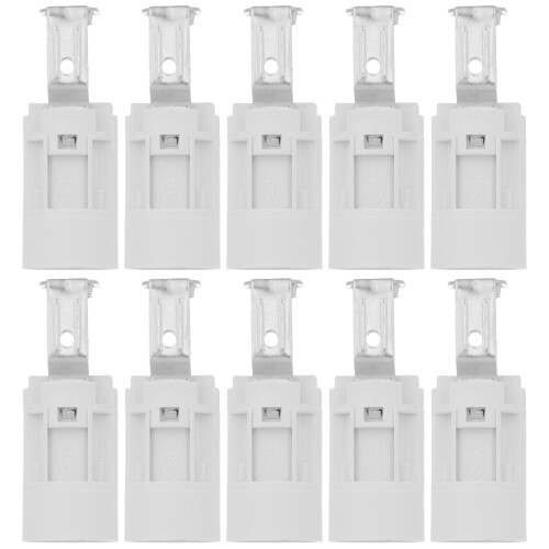 10Pcs E14 Metal Threaded Light Socket Bases for Lamp Repair