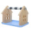 Tabletop Parrot Perch Stand with Tray Durable Wood Bird Platform 1