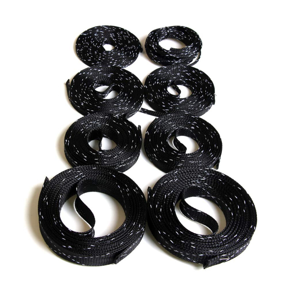 5M Braided Pet Expandable Cable Sleeve 425Mm For Tangle Wire Management And Durable Protection 9330225822554