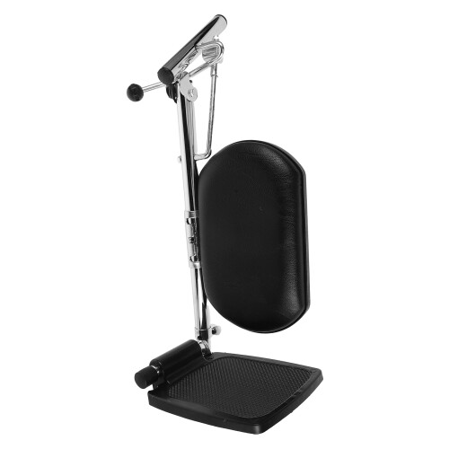 Black Adjustable Footrest for Wheelchair with Steel Frame Support