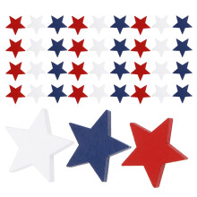 120Pcs Small Wooden Stars for Patriotic Home & Party Tabletop Decor