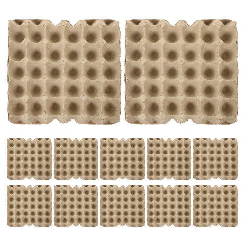 12Pcs Paper Pulp Egg Carton Trays Stackable Egg Storage Organizer