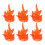 6Pcs Durable ABS Flame Mini Bonfire Model for Micro Landscape Use 1