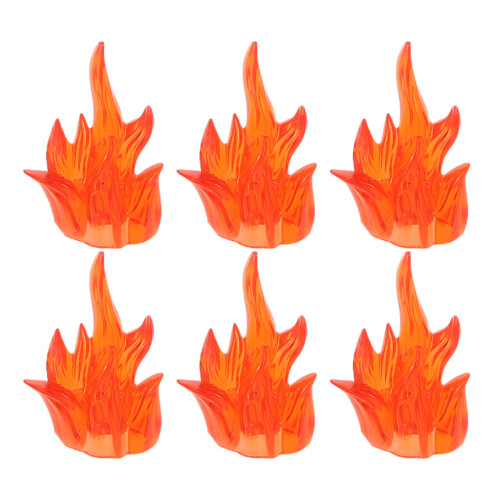 6Pcs Durable ABS Flame Mini Bonfire Model for Micro Landscape Use