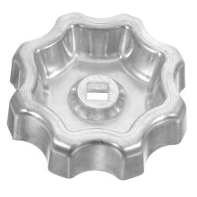 1Set Ergonomic Silver Alloy Spigot Handle Round Wheel for Outdoor Tap