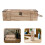 Antique Coffee Wooden Wine Box with Rope Handle and Secure Lock 5