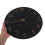 Non-Ticking Black Wall Clock Wood Frame Minimalist Design for Home 7