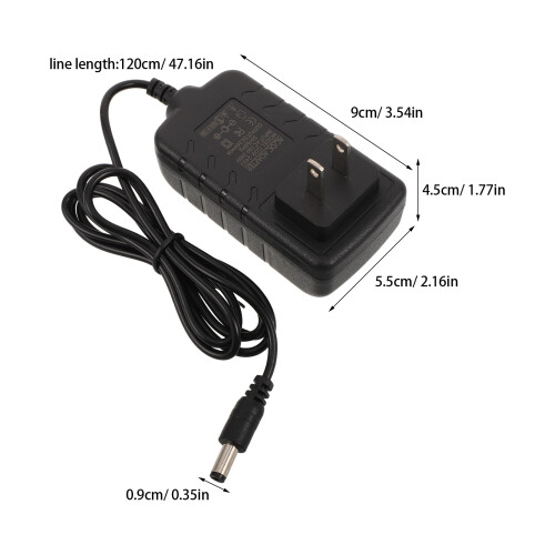 Black Nail Lamp Adapter Cord Lightweight Replacement for Home Use 1