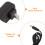 Black Nail Lamp Adapter Cord Lightweight Replacement for Home Use 5