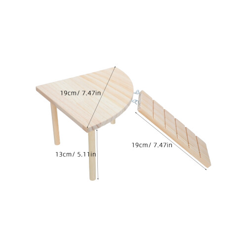 Small Wooden Hamster Ladder Platform for Cage Exploration 1
