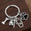 3Pcs Compact Silver Vet Dog Keychains for Backpack and Handbag Charm 3