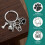 3Pcs Compact Silver Vet Dog Keychains for Backpack and Handbag Charm 5
