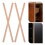 12Pcs Light Brown Solid Wood Trim Strips for DIY Cabinet Shelf Edging 6