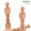 4Pcs DIY Wood Spindles Beige Decorative Craft Railing Posts for Models 5
