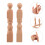 4Pcs DIY Wood Spindles Beige Decorative Craft Railing Posts for Models 6