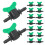 30Pcs Green Drip Irrigation Shut-Off Valves Mini Size for Hose Control 6