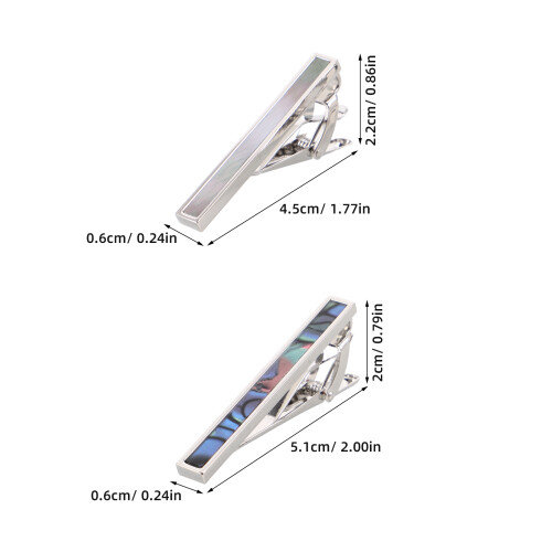 2Pièces Clips Cravates Hommes Cuivre Durable Pour Travail 1