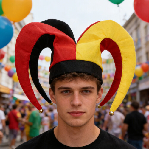 Multi Felt Clown Headpiece Lightweight Carnival Costume Accessory 2