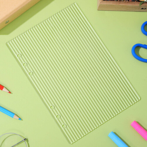 2Pcs Clear Acrylic A5 Planner Covers 6-Ring Binder for Office School 2