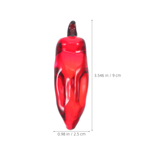 2Pcs Assorted Color Crystal Chili Pepper Table Décor Glass Figurines 1