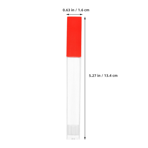 5Pcs Plastic Thermometer Protective Case Red Organizer for Travel Use 1