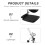 Black Adjustable Footrest for Wheelchair with Steel Frame Support 4