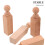 4Pièces Montants Bois Non Peints Pour Rampes Miniatures Décoratives 5